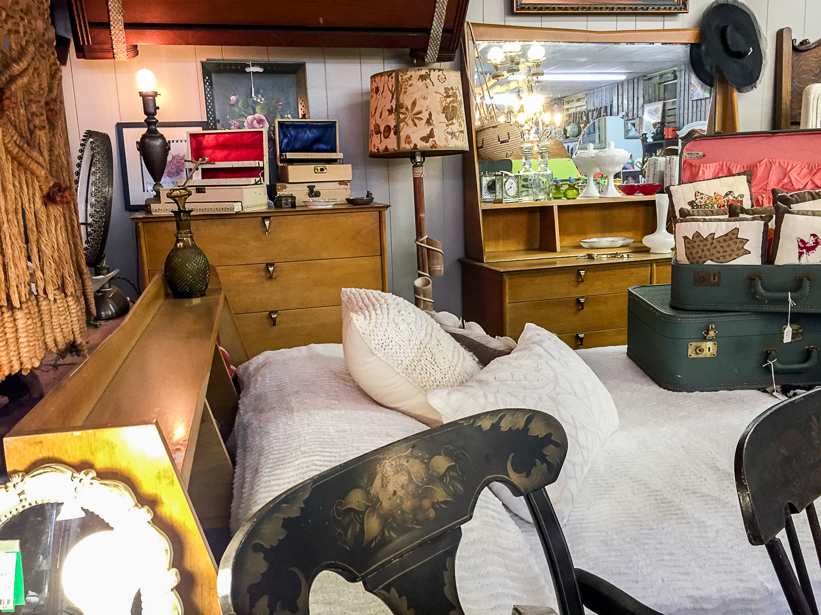 Cavalier Bedroom Suit • This bedroom suit includes, bed, dresser, bureau & nightstands. Beautiful light stained wood. Would look beautiful in a master bedroom or spare bedroom. Dresser is $950, Bureau is $875 and Bed is 850.